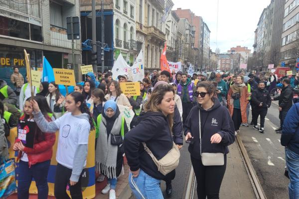 Grote opkomst bij de optocht tegen racisme